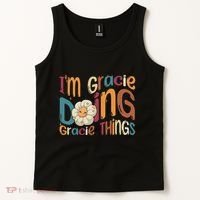 IM Gracie Doing Gracie Things Funny Groovy Retro Gracie Tank Top thumb 2