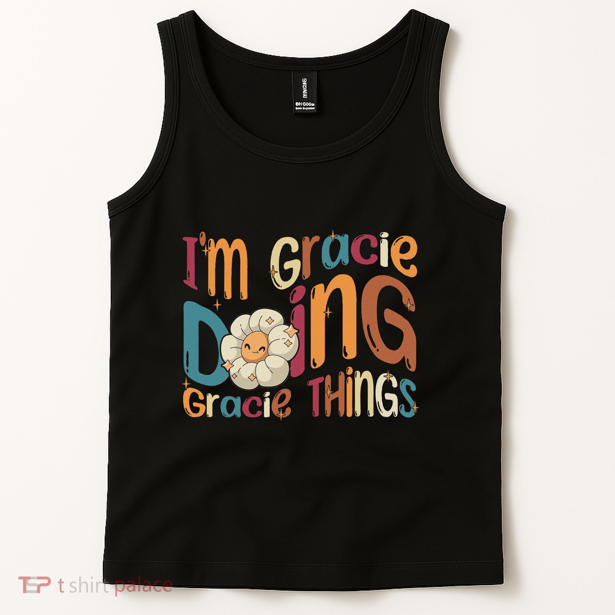 IM Gracie Doing Gracie Things Funny Groovy Retro Gracie Tank Top