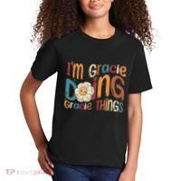 IM Gracie Doing Gracie Things Funny Groovy Retro Gracie Kids T-Shirt thumb 2
