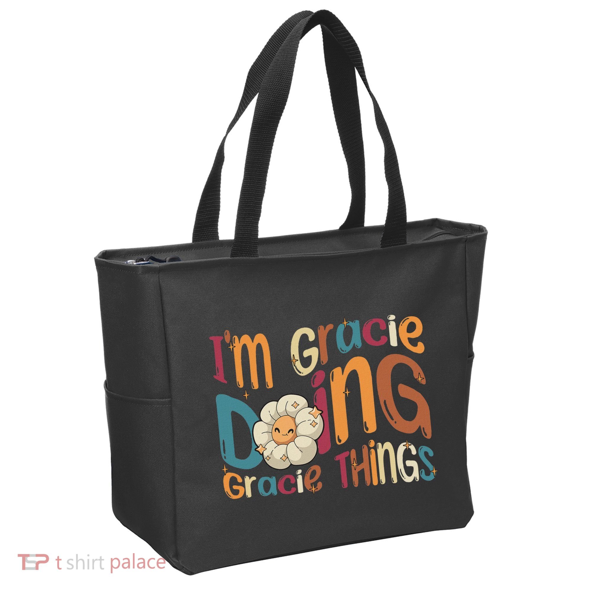 IM Gracie Doing Gracie Things Funny Groovy Retro Gracie Tote Bag