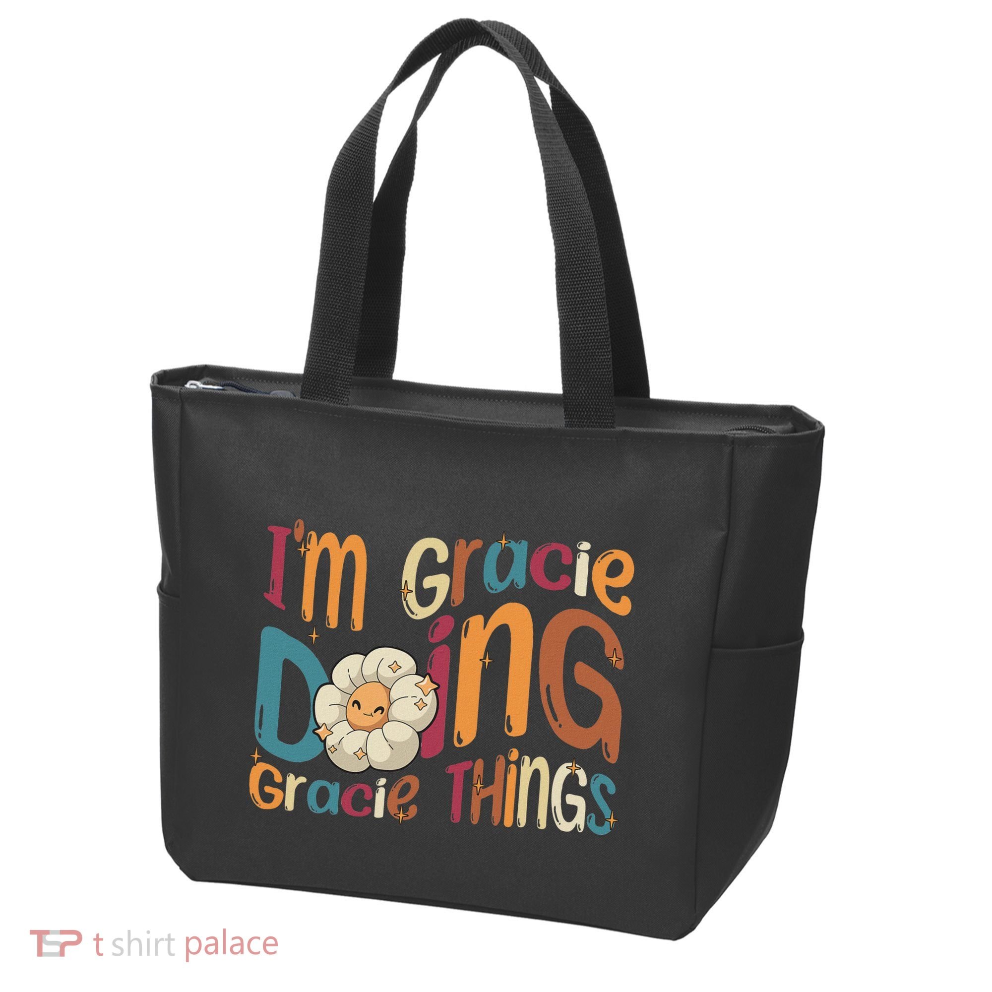 IM Gracie Doing Gracie Things Funny Groovy Retro Gracie Tote Bag