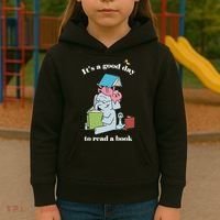 It's Good Day To Read A Book Read Across America Reading Day Book Lover Kids Hoodie thumb 3
