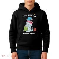 It's Good Day To Read A Book Read Across America Reading Day Book Lover Kids Hoodie thumb 4