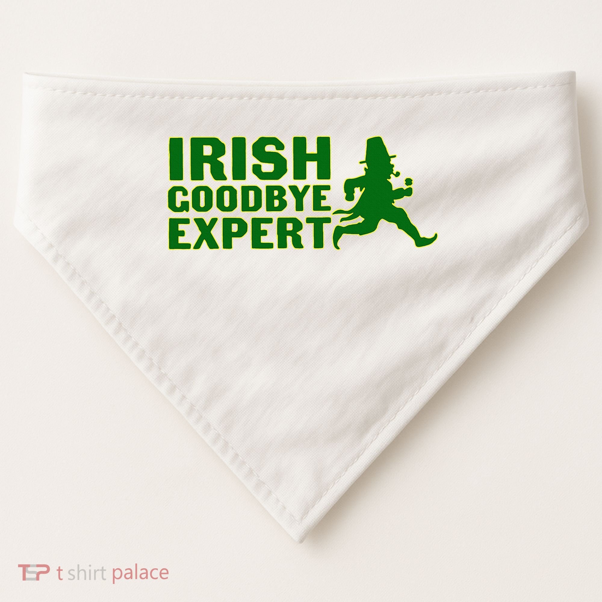 Irish Goodbye Expert Funny St Patrick's Day Irish Ireland USA-Made Doggie Bandana
