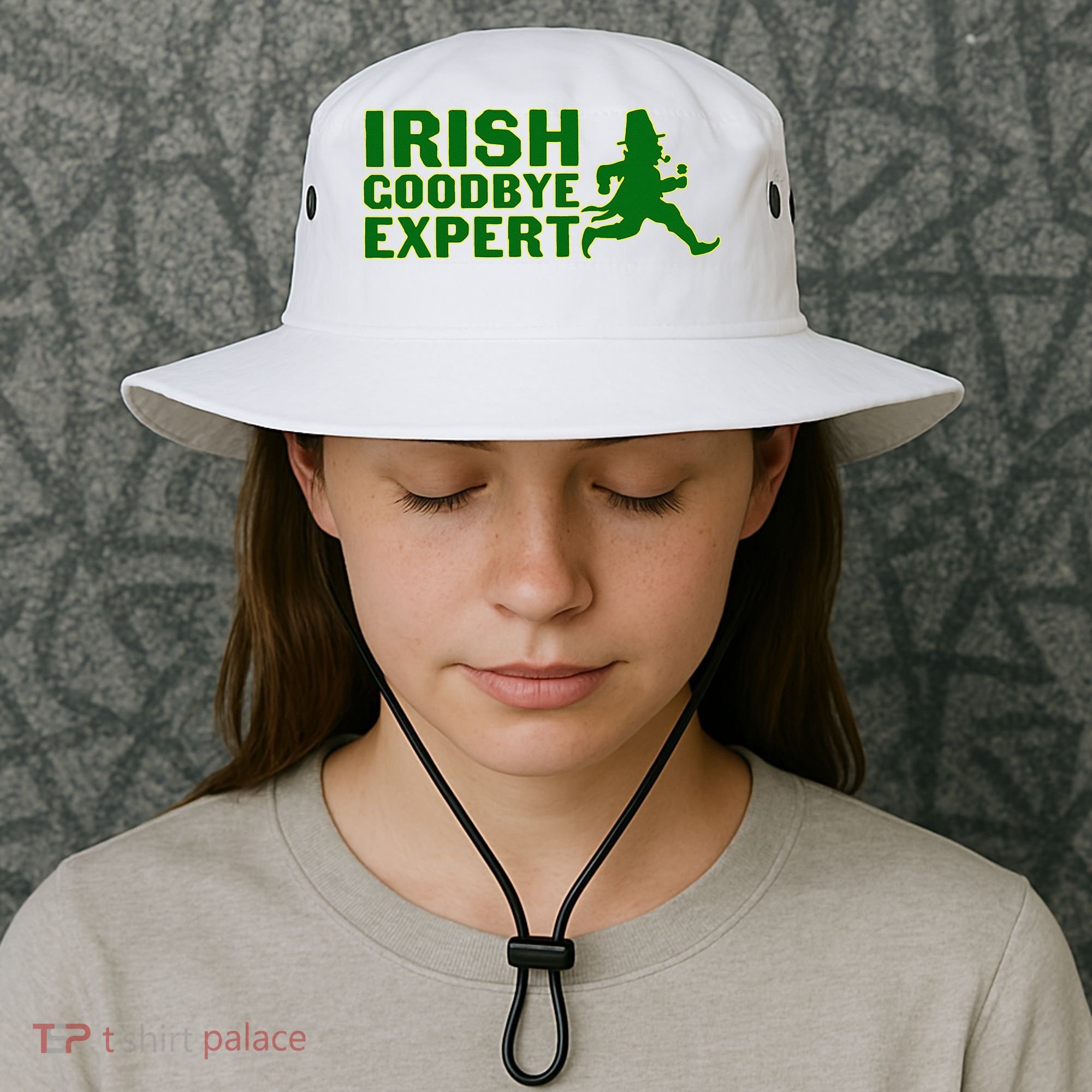 Irish Goodbye Expert Funny St Patrick's Day Irish Ireland Bucket Hat