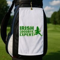 Irish Goodbye Expert Funny St Patrick's Day Irish Ireland Golf Towel thumb 2