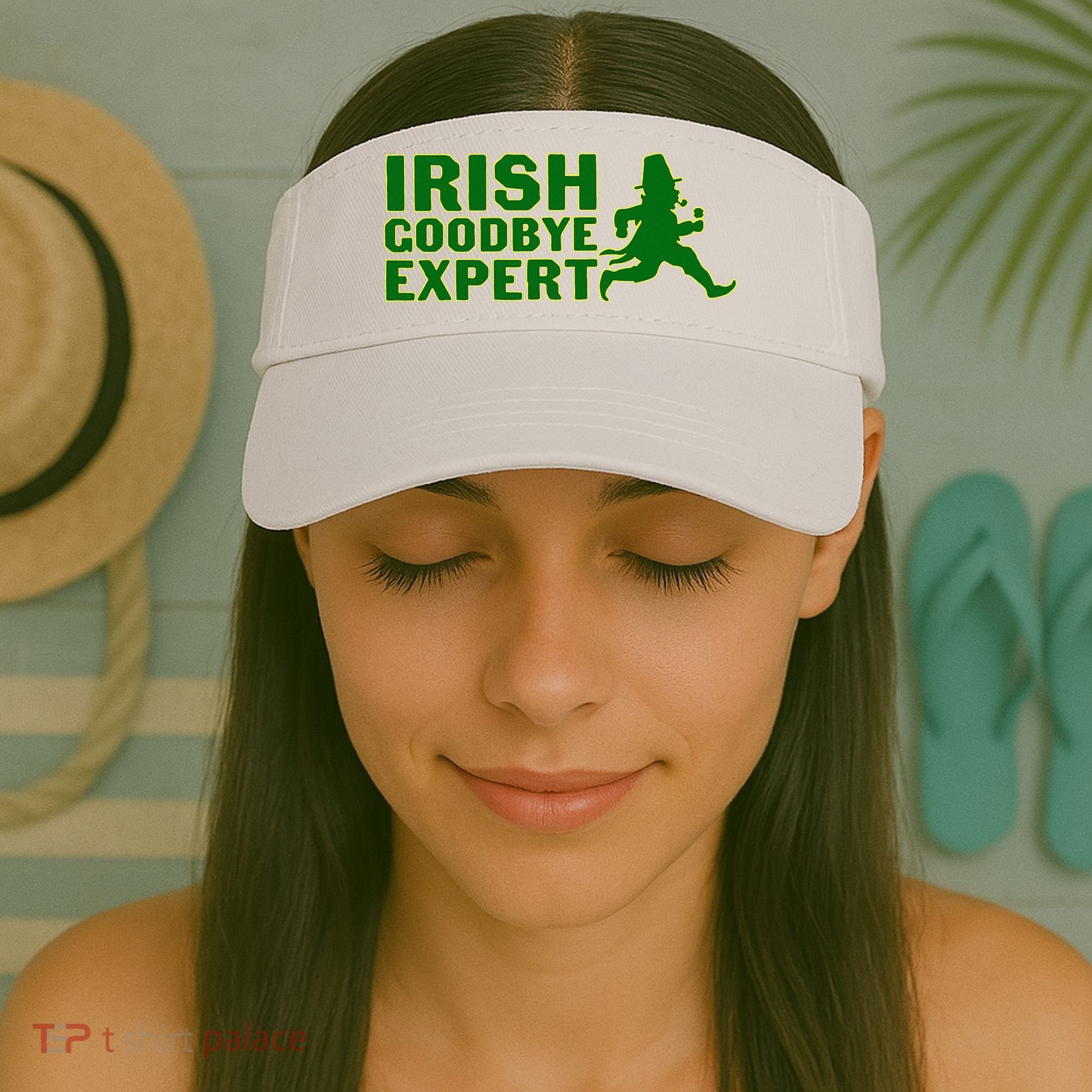Irish Goodbye Expert Funny St Patrick's Day Irish Ireland Visor