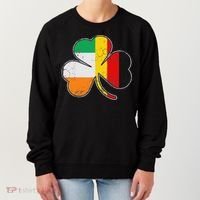 Irish German Flag Shamrock Funny St Patricks Day Gifts Women's Sweatshirt thumb 0