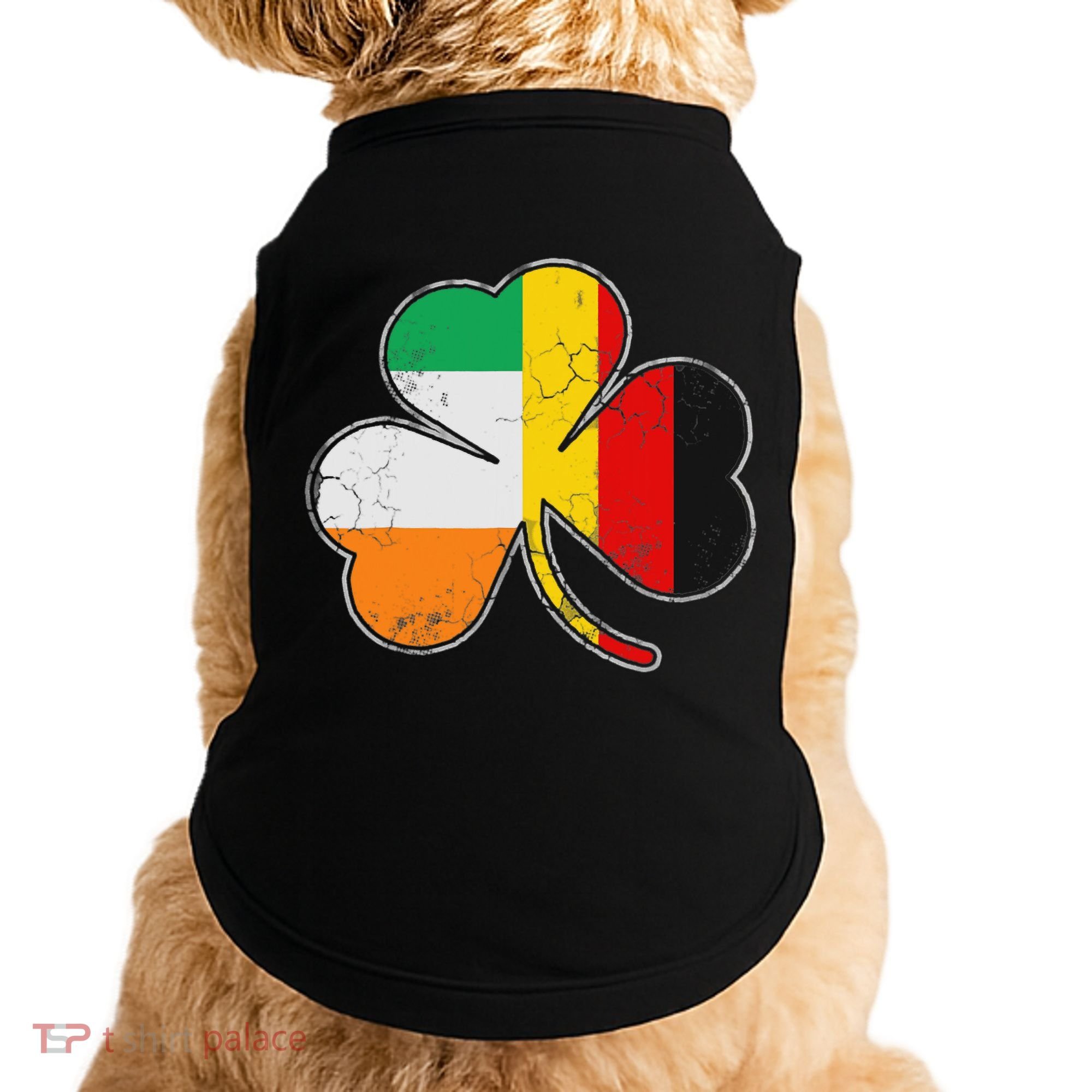 Irish German Flag Shamrock Funny St Patricks Day Gifts Doggie Tank
