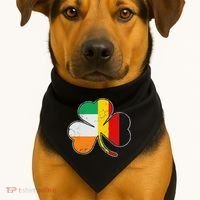 Irish German Flag Shamrock Funny St Patricks Day Gifts USA-Made Doggie Bandana thumb 1
