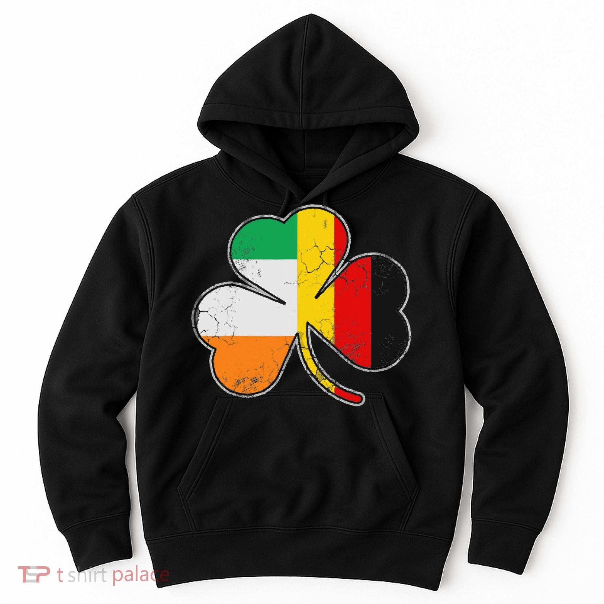 Irish German Flag Shamrock Funny St Patricks Day Gifts Hoodie