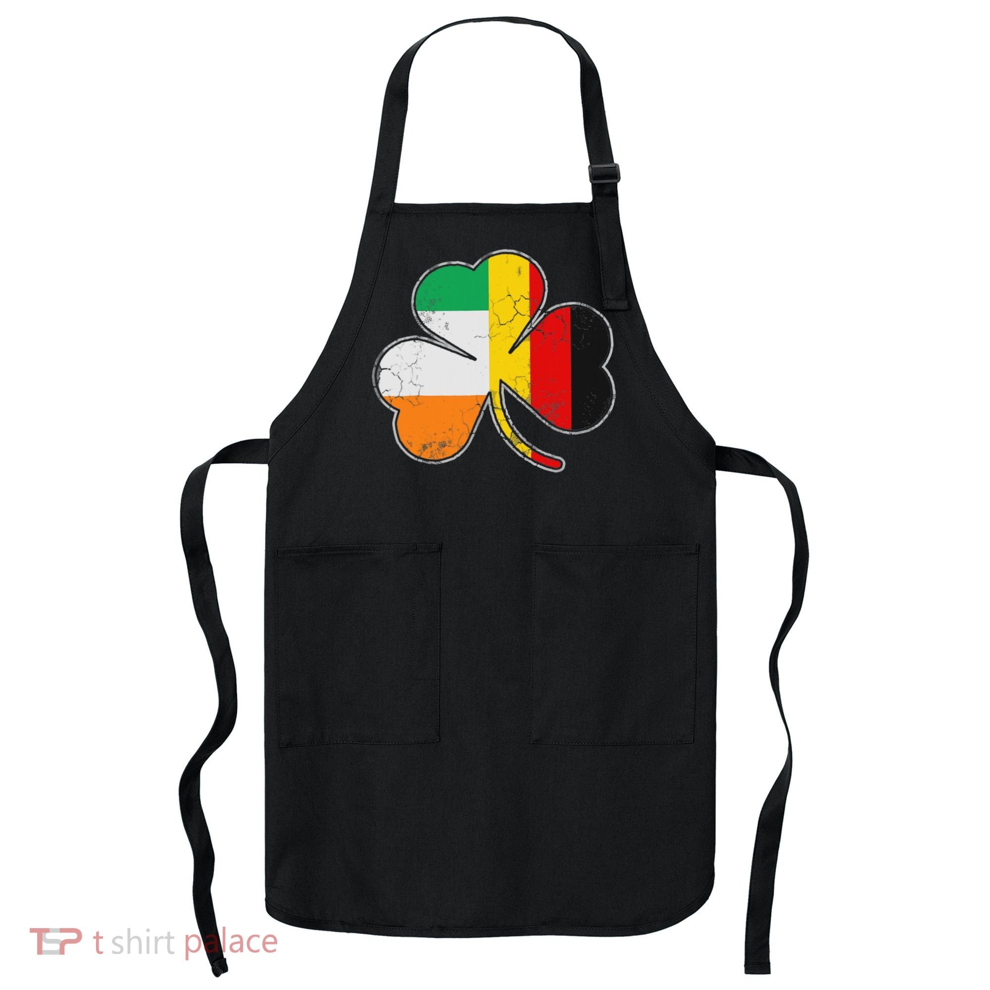Irish German Flag Shamrock Funny St Patricks Day Gifts Apron