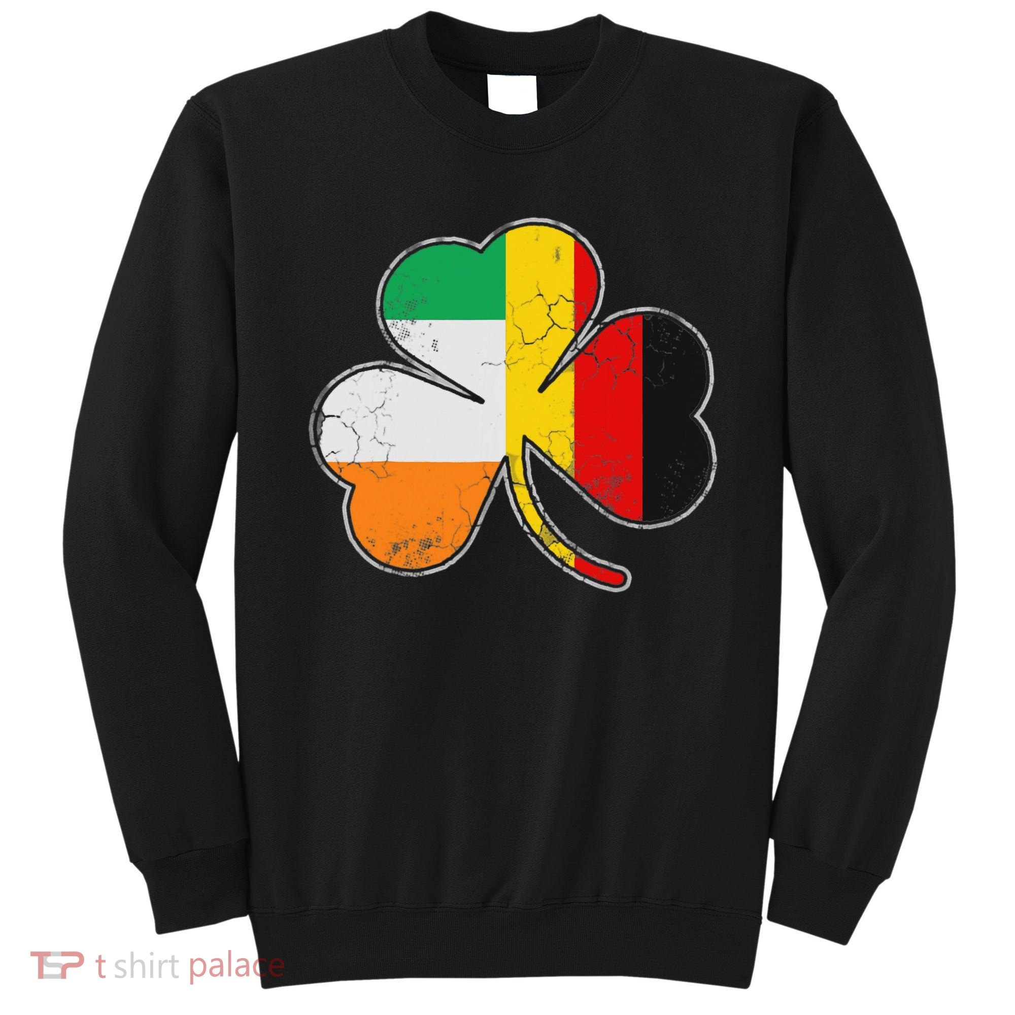 Irish German Flag Shamrock Funny St Patricks Day Gifts Sweatshirt