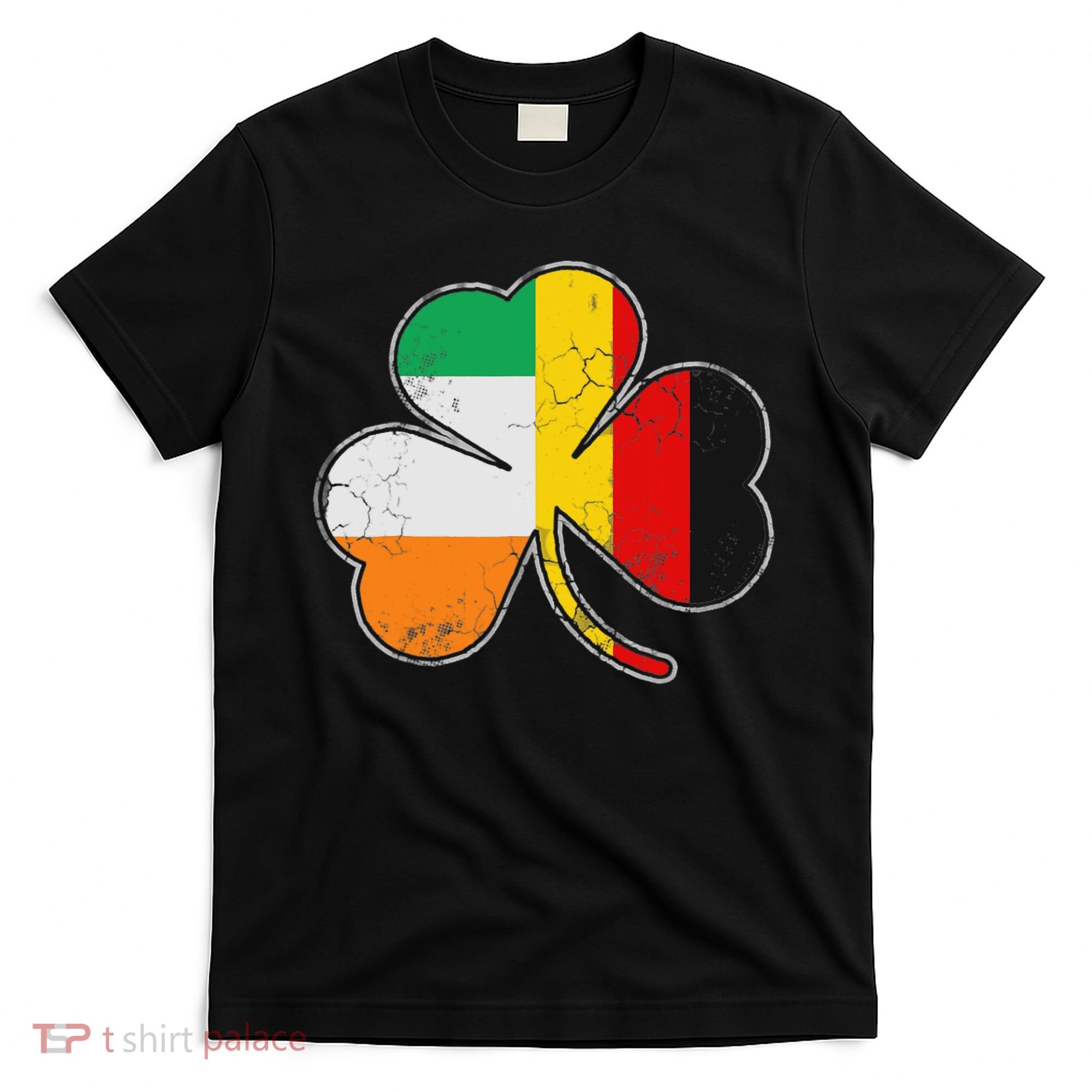 Irish German Flag Shamrock Funny St Patricks Day Gifts T-Shirt