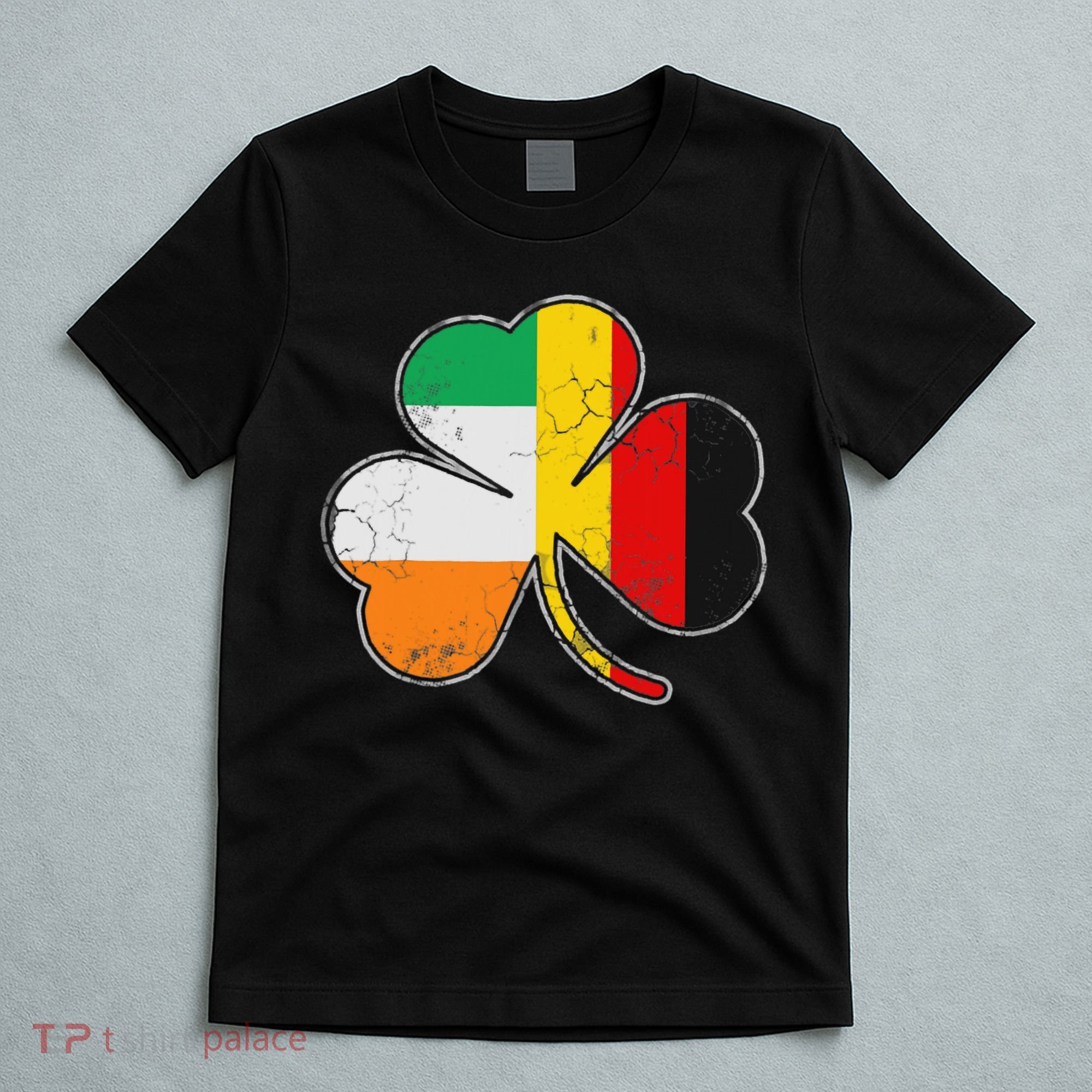 Irish German Flag Shamrock Funny St Patricks Day Gifts T-Shirt
