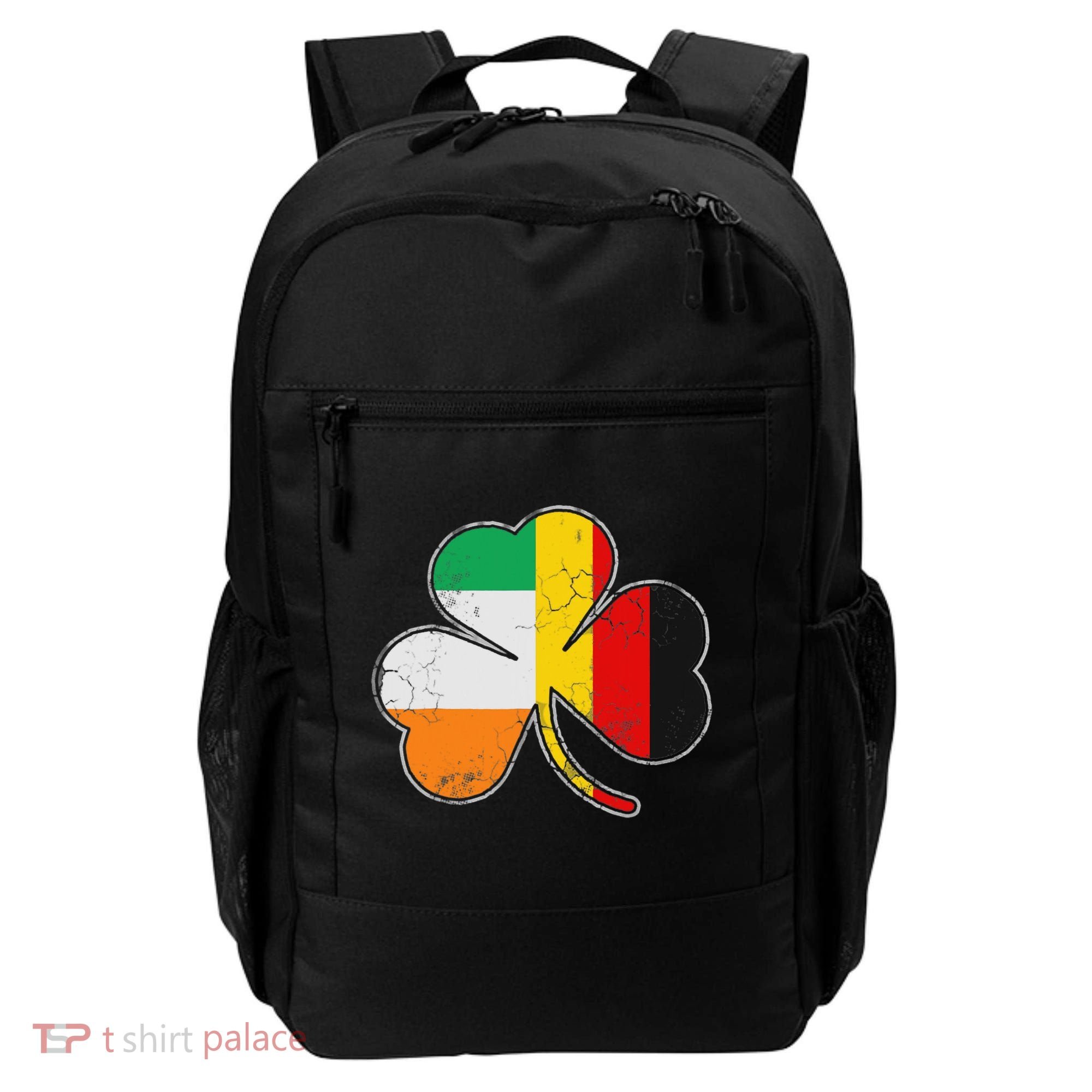 Irish German Flag Shamrock Funny St Patricks Day Gifts Backpack