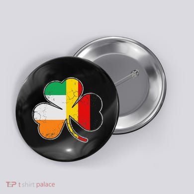 Irish German Flag Shamrock Funny St Patricks Day Gifts Button