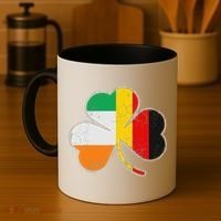Irish German Flag Shamrock Funny St Patricks Day Gifts Coffee Mug thumb 4