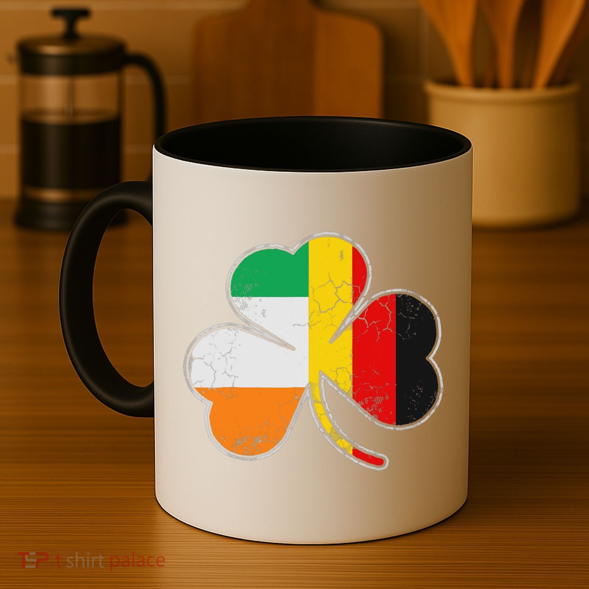 Irish German Flag Shamrock Funny St Patricks Day Gifts Coffee Mug