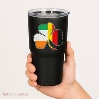 Irish German Flag Shamrock Funny St Patricks Day Gifts Tumbler thumb 2