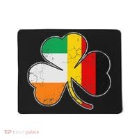 Irish German Flag Shamrock Funny St Patricks Day Gifts Mousepad thumb 0