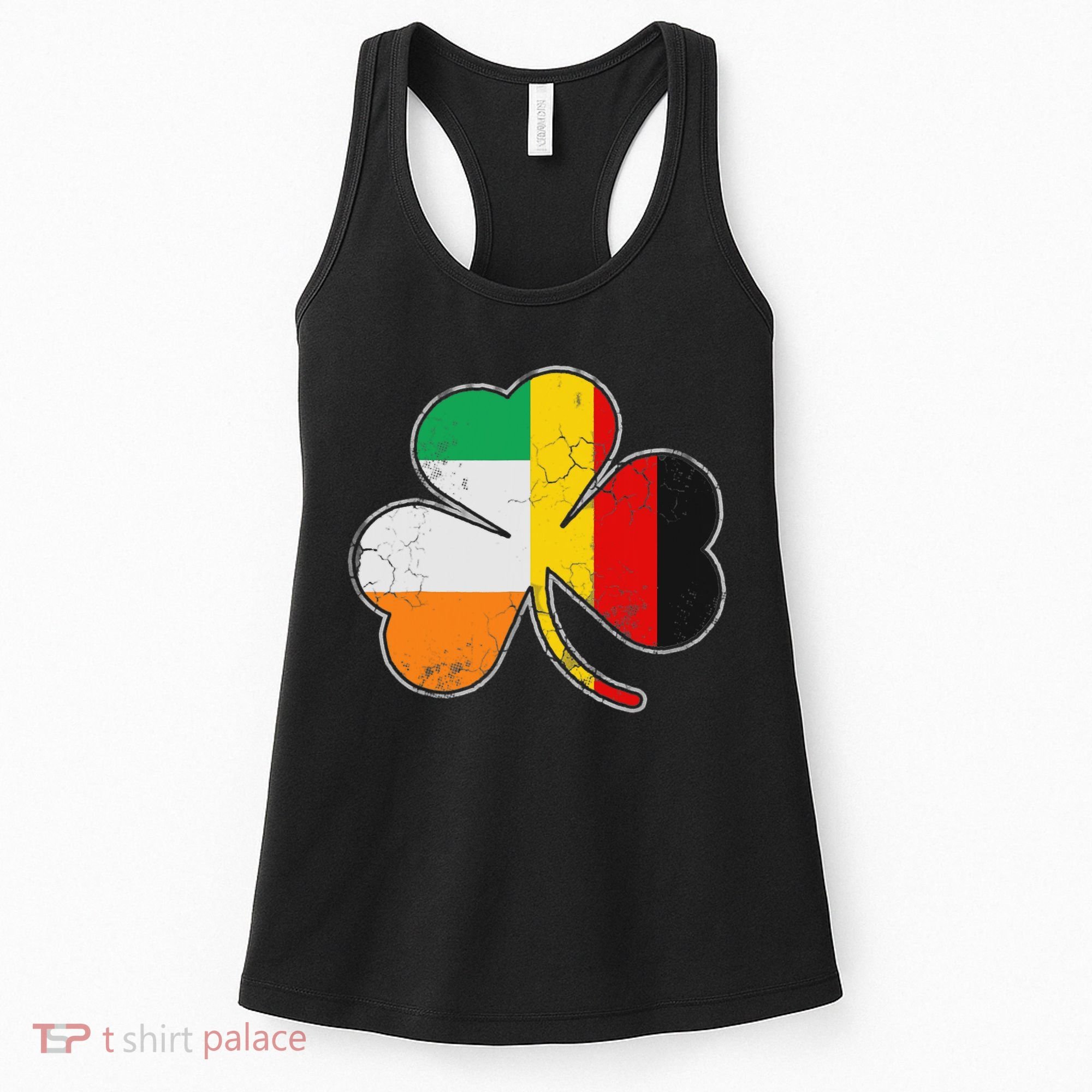 Irish German Flag Shamrock Funny St Patricks Day Gifts Women's Tank Top