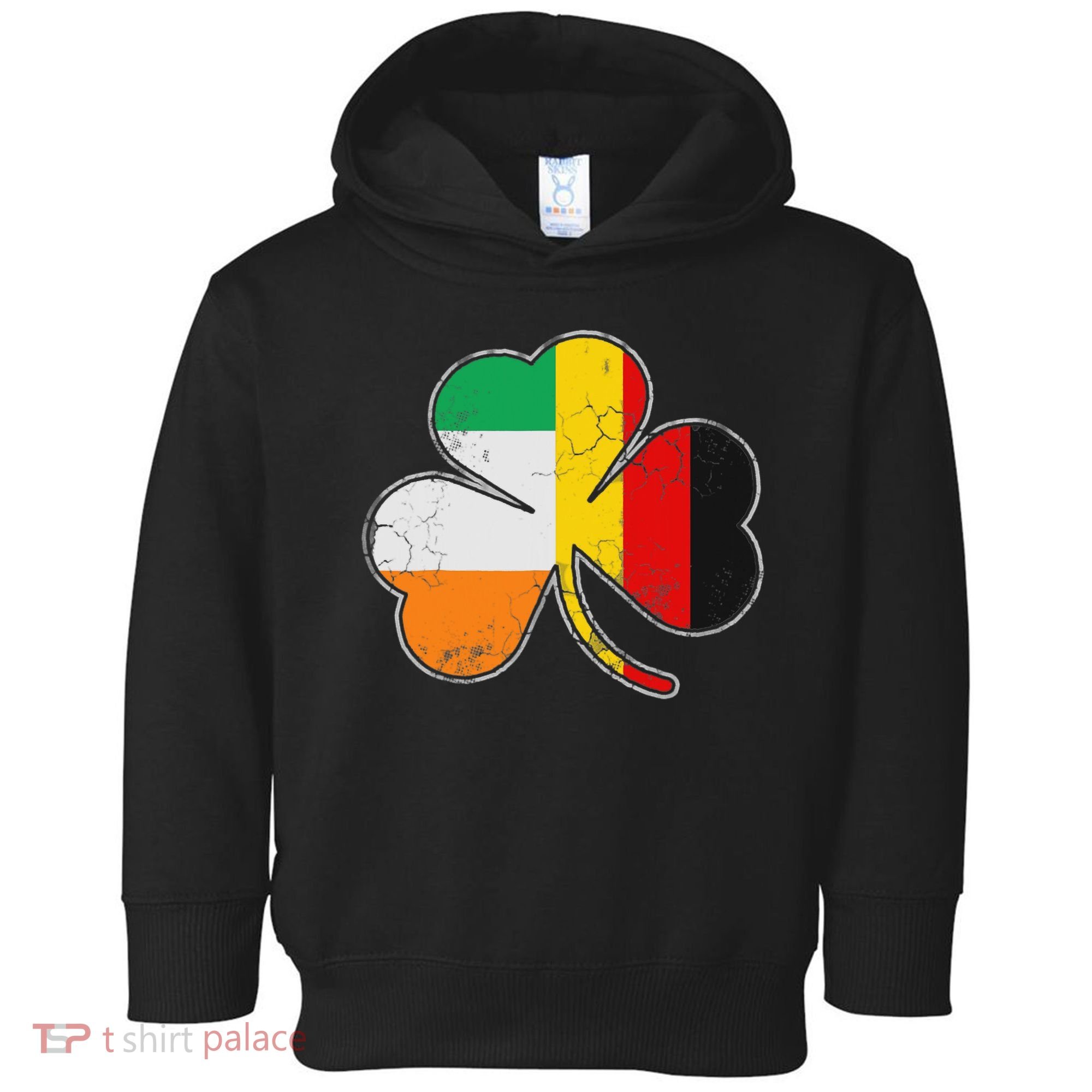 Irish German Flag Shamrock Funny St Patricks Day Gifts Toddler Hoodie