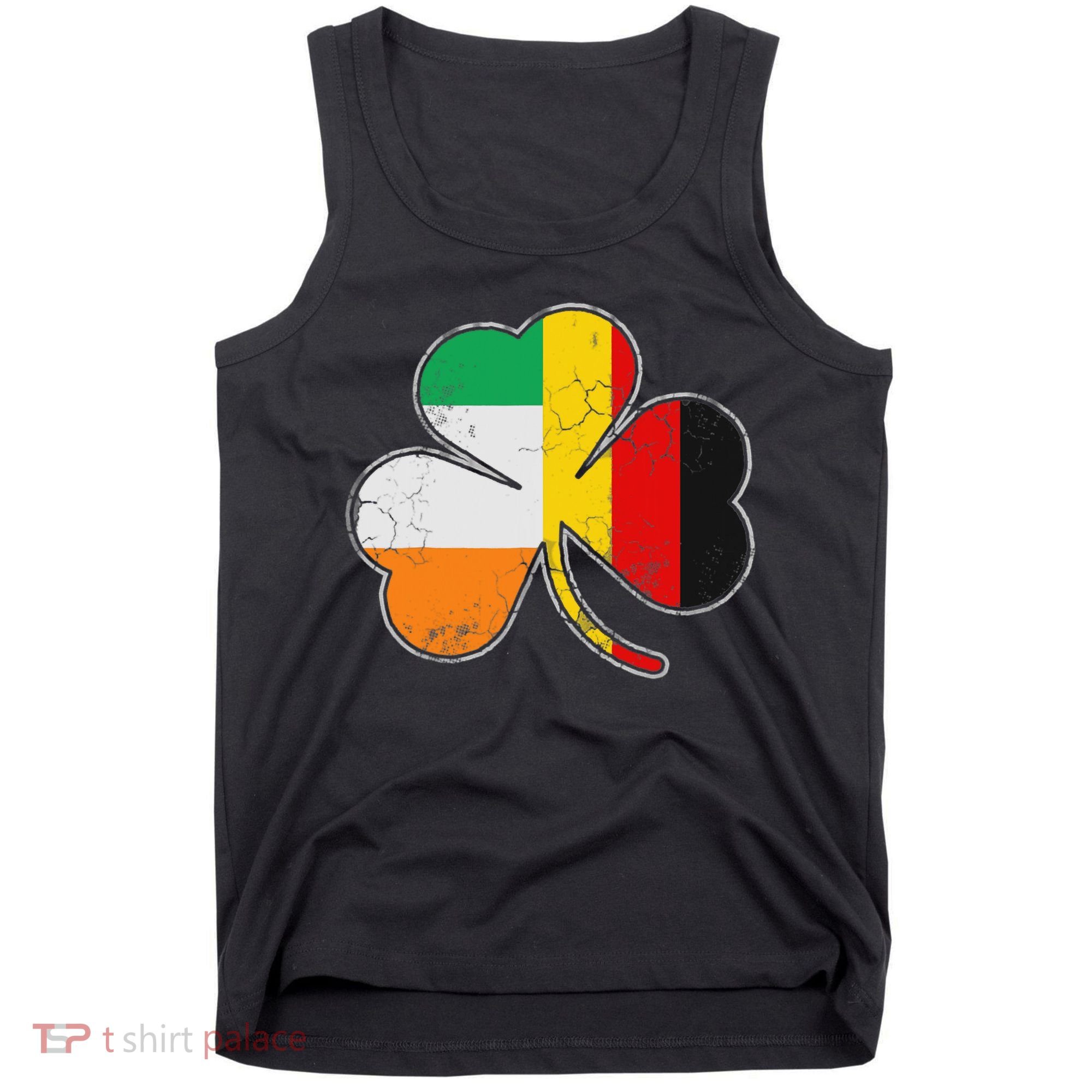 Irish German Flag Shamrock Funny St Patricks Day Gifts Tank Top