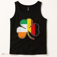 Irish German Flag Shamrock Funny St Patricks Day Gifts Tank Top thumb 2