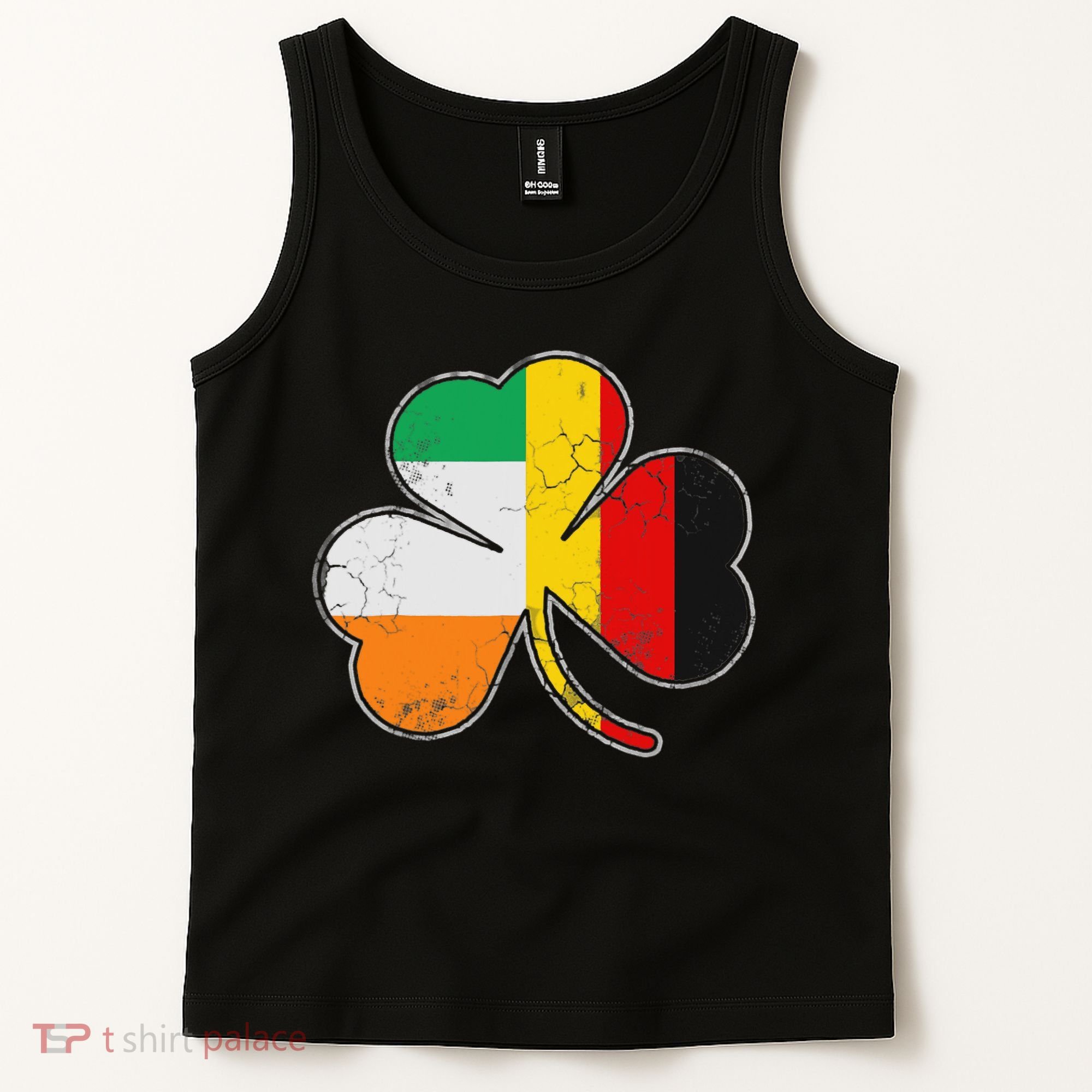 Irish German Flag Shamrock Funny St Patricks Day Gifts Tank Top