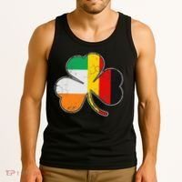 Irish German Flag Shamrock Funny St Patricks Day Gifts Tank Top thumb 3