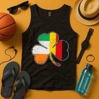 Irish German Flag Shamrock Funny St Patricks Day Gifts Tank Top thumb 4
