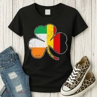Irish German Flag Shamrock Funny St Patricks Day Gifts Women's T-Shirt thumb 3