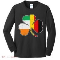 Irish German Flag Shamrock Funny St Patricks Day Gifts Kids Long Sleeve Shirt thumb 0