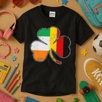 Irish German Flag Shamrock Funny St Patricks Day Gifts Kids T-Shirt thumb 3