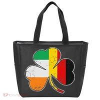 Irish German Flag Shamrock Funny St Patricks Day Gifts Tote Bag thumb 0