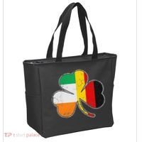 Irish German Flag Shamrock Funny St Patricks Day Gifts Tote Bag thumb 2
