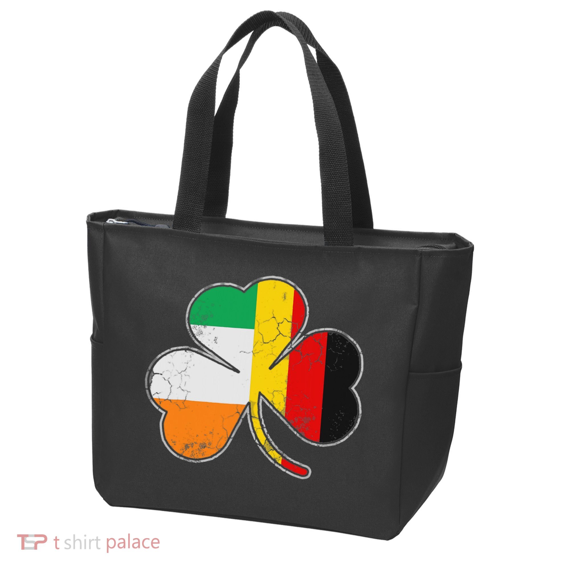 Irish German Flag Shamrock Funny St Patricks Day Gifts Tote Bag