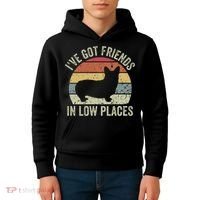 I've Got Friends In Low Places Corgi Kids Hoodie thumb 4