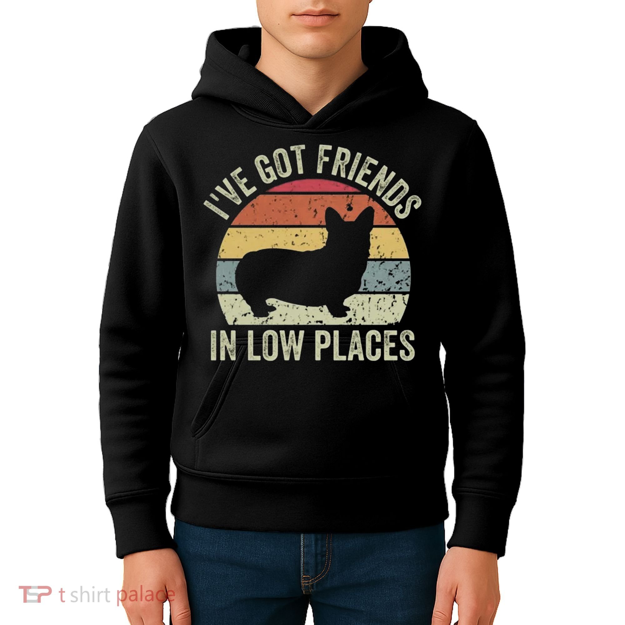 I've Got Friends In Low Places Corgi Kids Hoodie