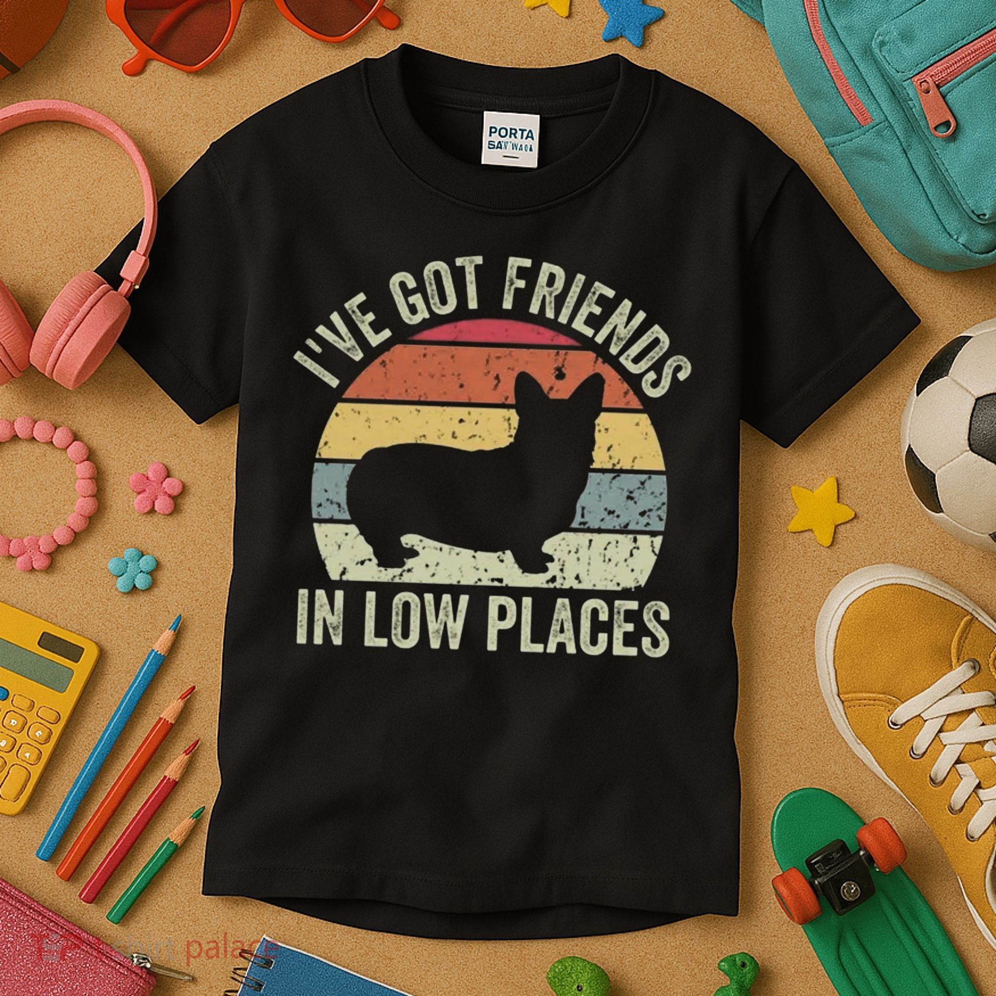 I've Got Friends In Low Places Corgi Kids T-Shirt