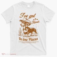 I've Got Friends In Low Places Dachshund Cowboy  T-Shirt thumb 0