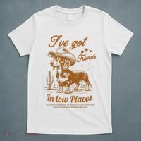 I've Got Friends In Low Places Dachshund Cowboy  T-Shirt thumb 5