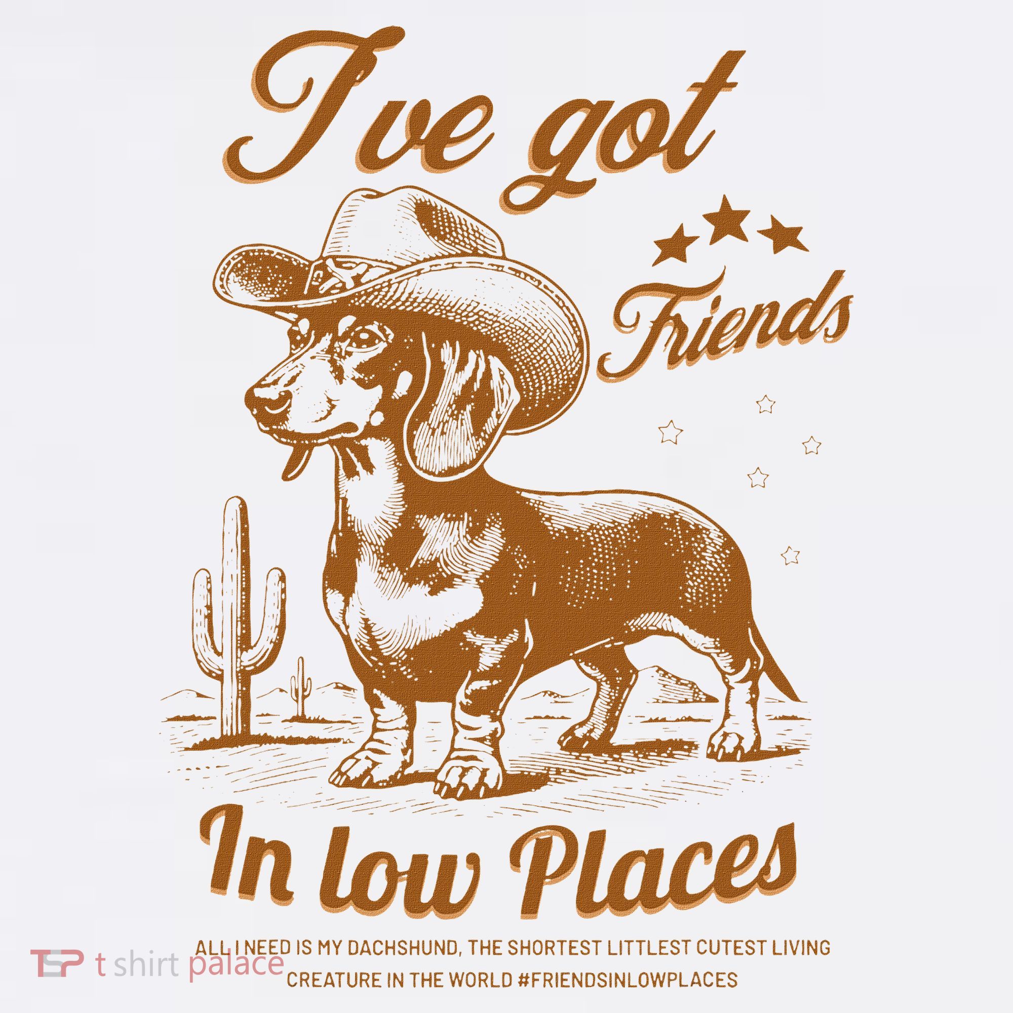 I've Got Friends In Low Places Dachshund Cowboy  Women's Tank Top