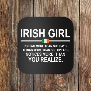 Irish Girl Funny Definition St Patricks Day Coaster