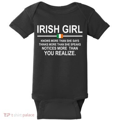 Irish Girl Funny Definition St Patricks Day Baby Bodysuit