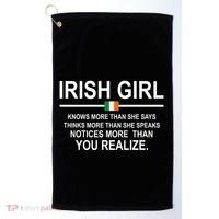 Irish Girl Funny Definition St Patricks Day Golf Towel thumb 0