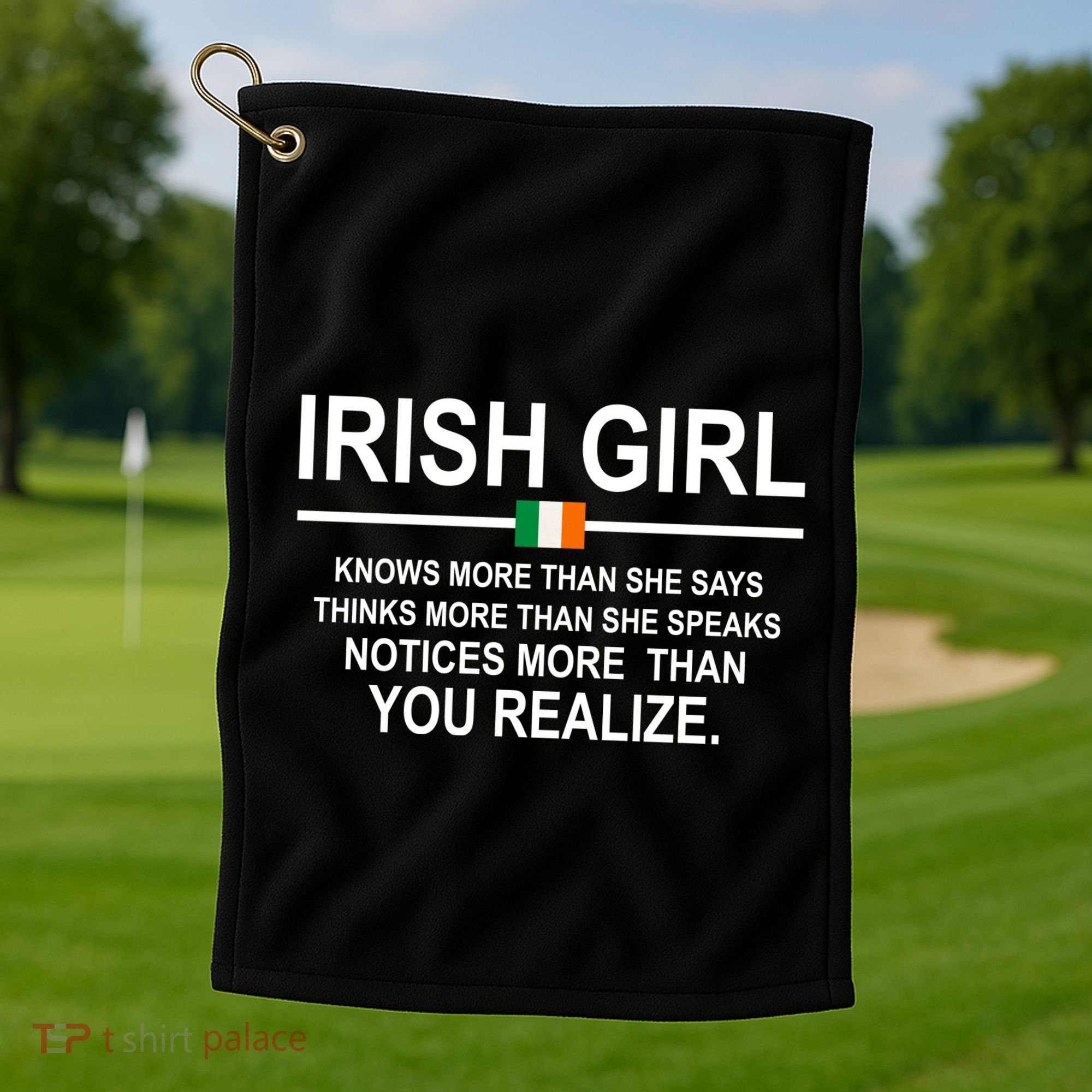 Irish Girl Funny Definition St Patricks Day Golf Towel