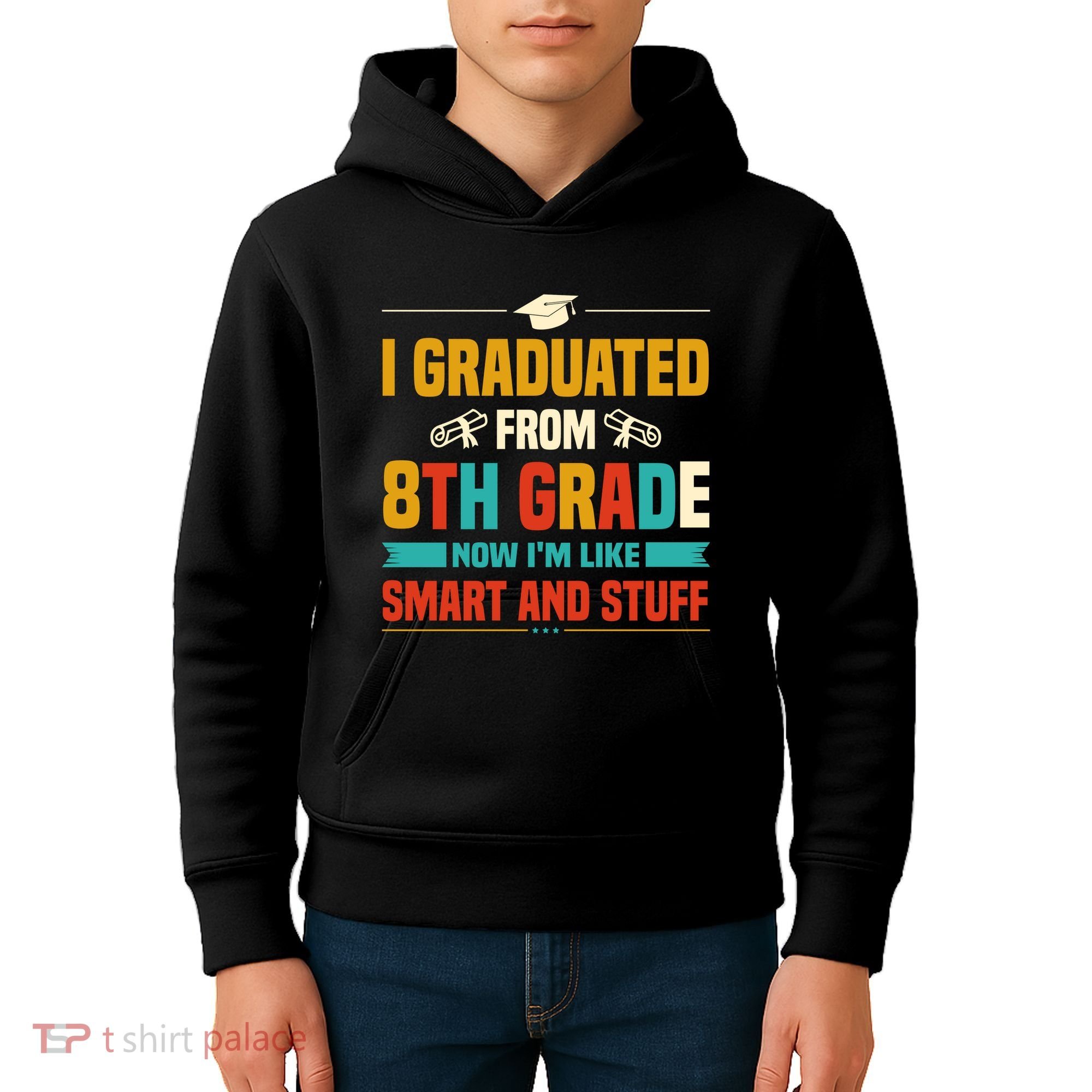 I Graduated From 8th Grade Now Im Like Kids Hoodie