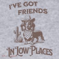 IVe Got Friends In Low Places Dachshund Women's Sweatshirt thumb 2